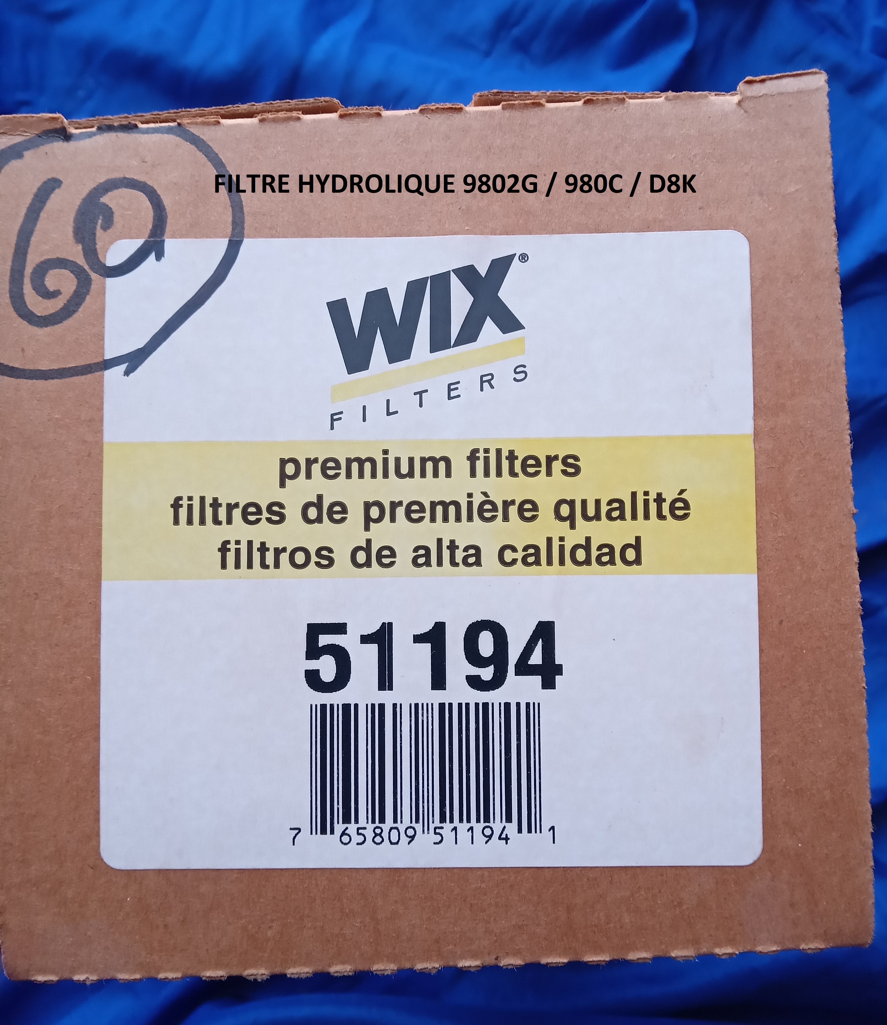 FILTRE HYDRAULIQUE 980G/980C/D8K