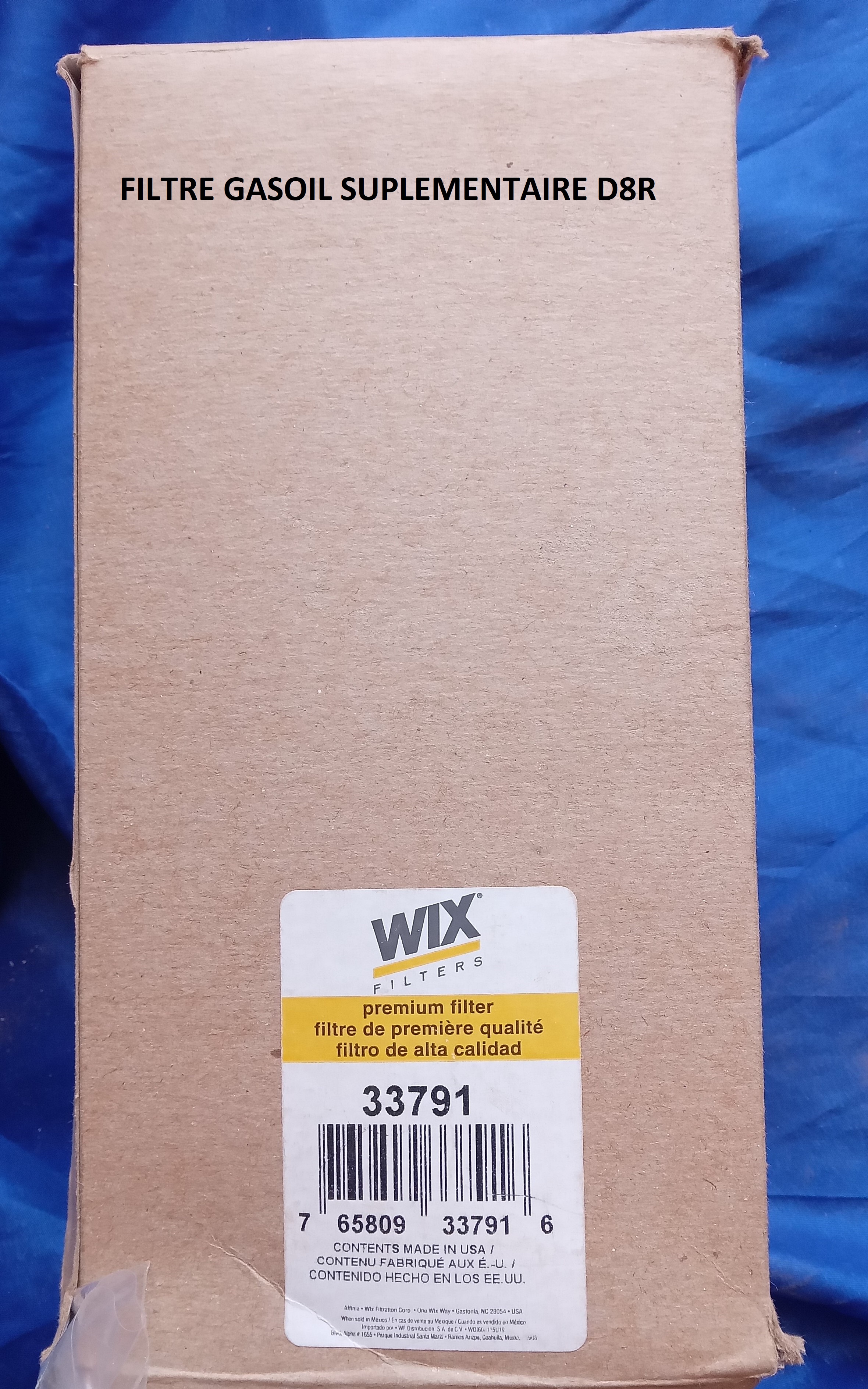 FILTRE GASOIL SUPPLEMENTAIR D8R